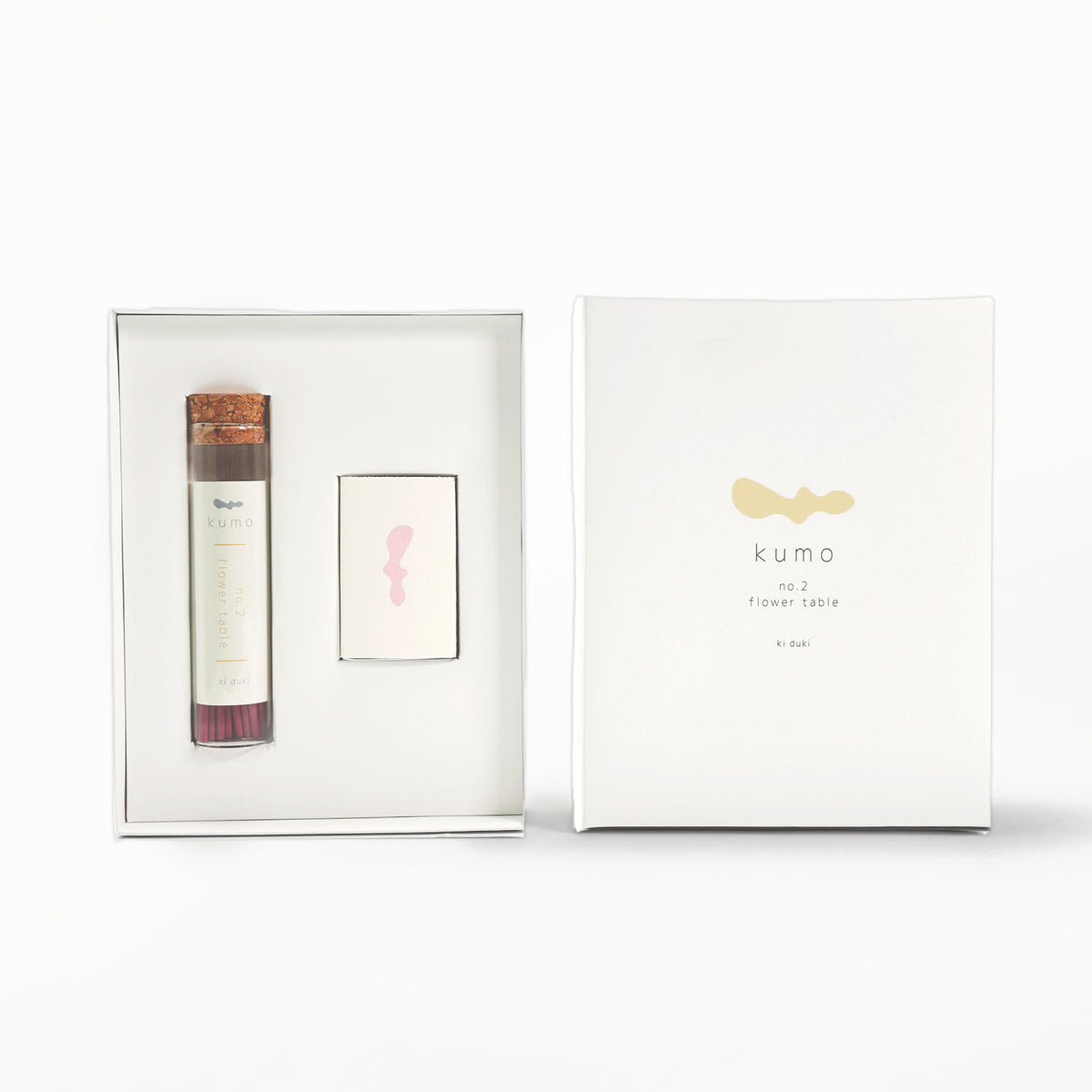 kumo no.2 flower table〈お香31本入とマッチのセット〉
